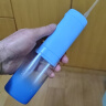 拜尔（BAIR）V2小不点 迷你冲牙器 便携式正畸电动洗牙器家用洁牙水牙线冲洗器 送女男朋友女神节礼物 蓝屿（折叠后约12厘米） 4支喷头 实拍图