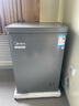 美的（Midea）【8折补贴】100/143/200/301升卧式冰柜冷柜家用商用无风低霜可冷藏冷冻一级能效大容量囤货小型 【热销爆款】减霜80%-- 100L 钛钢灰 实拍图