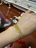 六福珠宝 福满传家系列足金简约圆珠黄金手链女款手串 计价 约5.92克-砂面 实拍图