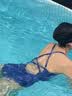 WATERTIME泳衣女高级感新款泡温泉游泳馆专用性感绝美竞速连体泳衣镜帽套装 黛紫霓裳【全新未拆封，里布轻微染色，不影响穿着】 S 实拍图