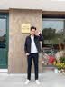 SHANSHAN杉杉男士翻领夹克春秋薄款印花提花商务休闲青年外套男装 黑色 XL /180【建议130-145斤】 实拍图