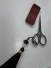 班意 小剪刀茶叶包装泡袋剪刀茶艺茶道家用复古日式茶具器零配件 斯巴达剪刀+皮套+吊坠流苏 实拍图