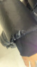 坦博尔鹅绒黑金羽绒服女长款收腰连帽加厚保暖外套TD236890 黑色 160  实拍图