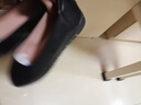 服务员工作鞋女黑色工装鞋女士皮鞋平底防滑正装职业面试女鞋单鞋 黑色 39 实拍图