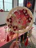 花喜礼中式新娘团扇结婚秀禾服双面成品diy手工制作材料包古风重工喜扇 次日达/双面材料包/礼盒/楠竹扇架 实拍图