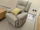 小米明珠多功能沙发电动按摩客厅单人小型太空沙发舱摇摇椅懒人休闲旋转椅 猫爪皮浅灰色-电动坐躺+摇转+震动按摩 实拍图
