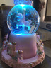 铂呐苓生日礼物女水晶球八音盒摆件音乐盒旋转木马送小女朋友闺蜜老师 旋转木马粉 音乐+灯光+飘雪+外转 实拍图