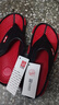 回力（Warrior）人字拖鞋男士沙滩鞋轻便舒适塑胶男鞋颗粒按摩拖鞋男 红色 41 实拍图
