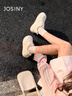 卓诗尼2025夏季新款透气网面小白鞋女显脚小内增高板鞋女休闲鞋 米/紫36 实拍图