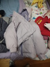 唐狮（TonLion）2025女撞色拼接立领带帽棉衣 轻纱紫 M 实拍图