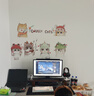 宫薰 墙壁贴纸手绘猫咪卡通宠物商店卧室萌猫贴画 卡通猫咪墙贴63*103 实拍图