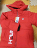 雪中飞kids儿童羽绒服新款男童女童中大童冬季面包羽绒服 红色 160 实拍图