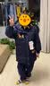 鸭鸭儿童羽绒服新款男童宝宝可爱时尚男孩中长款冬季小童装外套YD 藏青色 130 实拍图