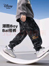 迪士尼（DISNEY）童装儿童男童加绒运动长裤宝宝时尚帅气裤子24冬DB331ME04花130 实拍图