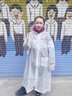 牧萌（moremerry）儿童雨衣男女童学生上学带书包位雨披 维尔兔 5XL  实拍图