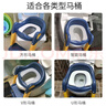 海豚星儿童马桶坐便器辅助器男小孩女宝宝阶梯折叠架垫坐便圈婴儿便尿盆 粉紫色【豪华EVA软垫 舒适耐用】 实拍图