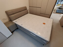全友家居现代简约风真皮床家用双人大床卧室头层牛皮床含床垫组合套装 【浅米灰 | 高脚】床+床头柜*1 1.5x2米【撑腰软靠】 实拍图