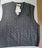 茵曼（INMAN）针织马甲女老钱风V领薄秋冬学院风内搭毛衣 苍灰色 S 实拍图