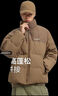 太平鸟男装羽绒服灯芯绒拼接男短款冬季情侣面包服 饼干棕1 S  实拍图