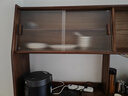 原始原素实木餐边柜橡木收纳柜餐边柜一体靠墙柜黑胡桃色1.5m上下节 F8142 实拍图