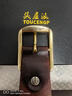 头层派（TOUCENGP）皮带不带头真皮打孔无头腰带男头层牛皮皮带条针扣不带扣无扣头 深咖啡(针扣宽度3.8cm)-椭圆孔 120cm 实拍图