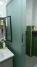 同虹秋定制不锈钢淋浴房干湿分离隔断一字型卫生间浴室洗澡间钢化玻璃门 亮银(玻璃可联系客服改色) 实拍图