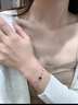 纪梵哲轻奢玛瑙四叶草手链女生项链首饰520情人节生日礼物送女朋友老婆 经典四叶草黑玛瑙手链 实拍图