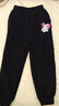 真维斯女童裤子加绒秋冬新款儿童运动裤保暖一体绒冬装休闲加厚舒适卫裤 黑 J花朵爱心X 130 实拍图