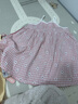 巴厘小猪（BALIPIG）宝宝裙子夏季2024新款小女孩吊带裙儿童夏装 粉白格 100 cm 实拍图