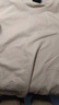 特步（XTEP）保暖卫衣男秋冬季运动服刺绣针织上衣男装休闲圆领加绒套头衫 明月白-常规款（0113） L 实拍图