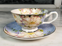 瓷侠客 咖啡杯碟高档精致女士英式下午茶茶具红茶杯碟勺套装 微瑕蓝色妖姬（杯+碟） 实拍图