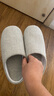 卡帝乐鳄鱼（CARTELO）棉布拖鞋男女秋冬季保暖软底低音情侣居家用鞋 K6001 灰色 42-44 实拍图