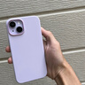 W&P适用苹果14手机壳iPhone14保护套全包防摔液态硅胶软壳高级感简约商务男女款浅紫色wp 实拍图