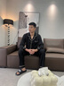 浪莎生日礼物送男友黑色三件套睡衣男士冰丝秋季高端字母大码家居服 长意黑【长 袖长裤】 L 男 (建议穿着体重110-140斤) 实拍图