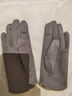 欧邦牧麂皮绒手套男女冬季开车骑行加绒加厚露指触屏学生保暖手套骑车 N034灰色女款 均码 实拍图