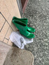 金橡雨鞋女士中高筒雨靴防滑防水鞋户外厨房清洁工作水靴耐磨胶套鞋 006绿色 39 实拍图