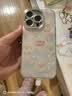 鉴百伊 粉色花朵蝴蝶结兔子适用苹果15promax手机壳iphone14pro全包13小众12可爱女 贝壳纹-满屏粉花朵兔子 iPhone 15 Pro 实拍图