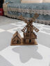 吉米兔木质3D立体diy拼图手工制作建筑模型儿童节生日玩具房子新年礼物  【木质激光竹子版】荷兰风车 实拍图