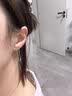 蔓笙纯S999足银水滴耳线女气质简约长款耳坠夏时尚新款个性养耳洞耳钉 999银流苏耳线一对 实拍图
