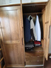 沃木 实木衣柜 推拉门现代简约家用大衣柜衣橱 橡木卧室衣柜储物柜 衣柜（1.4米）【FS-306-04】 实拍图