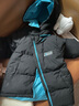 雪中飞儿童羽绒服新款时尚女童中大男童加厚羽绒面包服纯色保暖外套 黑色 130 实拍图