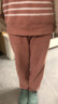 ubras加绒睡衣冬女家居服套装情侣可外穿慕斯条纹舒适居家 蜜桃茶-女士套装 XL 实拍图