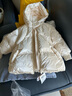 巴拉巴拉童装婴儿连体羽绒服轻薄羽绒服宝宝衣服冬装抱衣爬服男童女童 蛾黄31004 100cm 实拍图