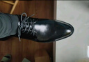 回力皮鞋男结婚新郎鞋2025新款男士休闲黑色商务正装尖头增高男款 黑色尖头商务【内增高2.5cm】 40 实拍图