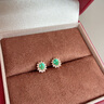 廷亮 天然祖母绿耳钉0.5克拉18K金镶嵌钻石戴妃款彩宝耳环送爱人礼物 0.5ct一对 现货 实拍图