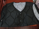 秋冬轻薄上衣棉马甲背心宽松新款大码女装保暖外穿显瘦内搭马夹女 黑色 【条纹内里】 5XL 【建议140-165斤】 实拍图