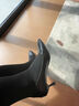 贞喜气法式尖头细跟单鞋女黑色软皮高跟鞋舒适气质百搭职业工作鞋礼仪 黑色 6cm 38 后跟可踩 实拍图