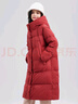 雪中飞新款女士长款连帽过膝羽绒服休闲加厚保暖时尚休闲 铁锈红|1177 2XL 175/96A 实拍图
