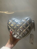 CHARLES&KEITH菱格爱心链条单肩斜挎包包女包送女友生日礼物CK2-80151353 Silver银色 S 实拍图
