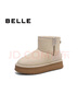 百丽（Belle）君妍同款保暖舒适小暖炉雪地靴女潮流短靴D1K2DDD4 【周雨彤推荐】米白色第二代 36 (230mm) 实拍图